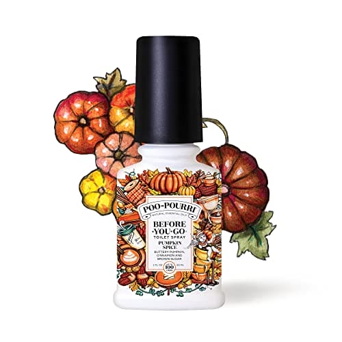 Poo-Pourri Before-You-Go Toilet Spray, Pumpkin Spice, 2 Fl Oz - Small Travel Size Buttery Pumpkin, Cinnamon and Brown Sugar