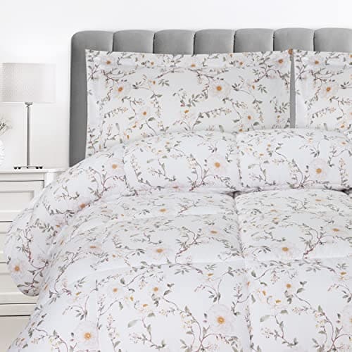 Utopia Bedding Queen Comforter Set (Vintage Floral) with 2 Pillow Shams - Bedding Comforter Sets - Brushed Microfiber Fabric Comforter - Soft and Comfortable - Machine Washable