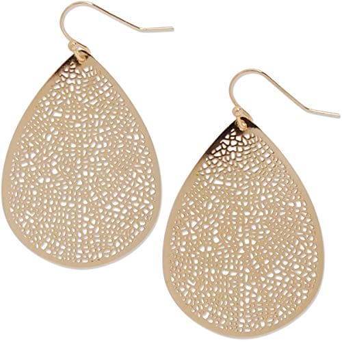 Gold Dangle Earrings For Women - Gold Leaf Earrings For Women, Womens Earrings Dangling, Dangly Earrings, Gold Drop Earrings for Women, Leaf Gold Earrings for Women Dangle, Gold-Tone Boho Earrings