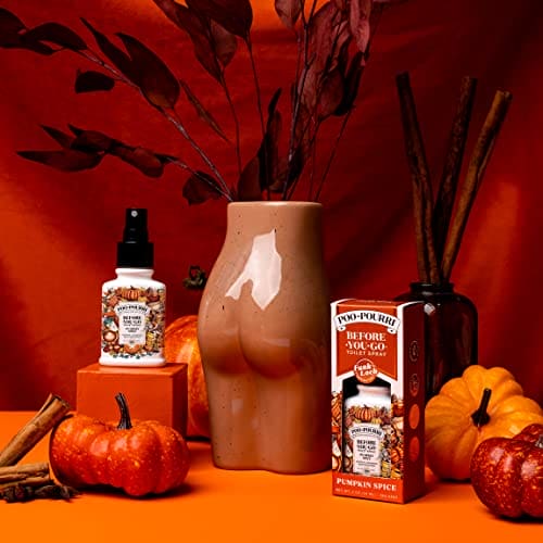 Poo-Pourri Before-You-Go Toilet Spray, Pumpkin Spice, 2 Fl Oz - Small Travel Size Buttery Pumpkin, Cinnamon and Brown Sugar
