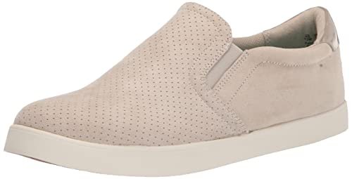 Dr. Scholl's Shoes Women's Madison Slip On Fashion Sneaker, Faux Leather Soft Canvas Greige