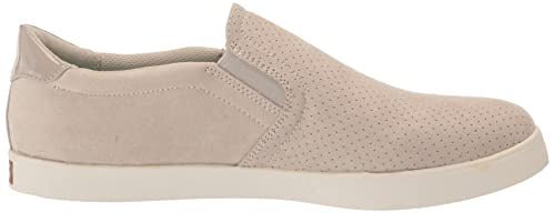 Dr. Scholl's Shoes Women's Madison Slip On Fashion Sneaker, Faux Leather Soft Canvas Greige