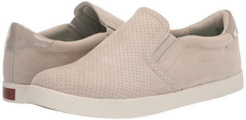 Dr. Scholl's Shoes Women's Madison Slip On Fashion Sneaker, Faux Leather Soft Canvas Greige