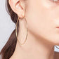 Cocadant 3 Pairs 60mm Big Hoop Earrings for Women Girls,Stainless Steel Earrings 14K Gold Plated Rose Gold Plated Silver Hypoallergenic Hoops set