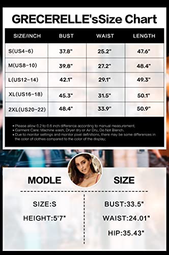 GRECERELLE Women Fall Casual Loose Crew Neck Boho, Floral Print Ruffle Puff Sleeve, High Waist Dress