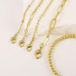 CONRAN KREMIX Gold Bracelet for Women Girls 14K Real Gold Jewelry Dainty Chain Link Paperclip Bracelets Stake Layered Metal Link Bracelet Set Fashion Jewelry For Women