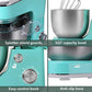 CUSIMAX Stand Mixer with 5-QT Stainless Steel Bowl, with Dough Hook, Mixing Beater and Whisk, Splash Guard (Green)