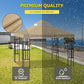 10'x10' Gazebo Canopy Top Replacemen Yard Patio Cover Pavilion Sunshade Polyester (Khaki)