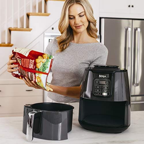 Ninja AF101 Air Fryer that Crisps, Roasts, Reheats, & Dehydrates, for Quick, Easy Meals, 4 Quart Capacity Grey