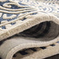 SAFAVIEH Cambridge Collection Area Rug - 8' x 10', Navy Blue & Ivory, Handmade Moroccan Wool, Ideal for High Traffic Areas in Living Room, Bedroom (CAM123G)