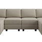 Belffin Modular Sectional Sofa with Reversible Chaises U Shaped Sectional Couch with Storage Seat Grey Adjustable Backrest and Armrest