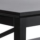 ChooChoo Oxford Coffee Table with Thicker Legs, Black Wood Coffee Table with Storage for Living Room Must Have For Living Room