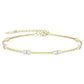 LOUISA SECRET Birthstone Bracelets for Women Girl, 925 Sterling Silver Dainty Simple Women Charm Link Bracelet, Birthday Anniversary Jewelry Gifts for Woman Girlfriend Mother Mom Her Wife