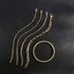 CONRAN KREMIX Gold Bracelet for Women Girls 14K Real Gold Jewelry Dainty Chain Link Paperclip Bracelets Stake Layered Metal Link Bracelet Set Fashion Jewelry For Women