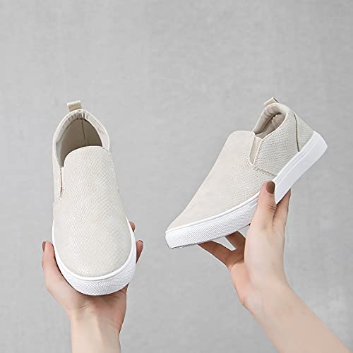 Adokoo Women's Slip On Shoes Fashion PU Leather Sneaker Casual Walking Shoes Breathable