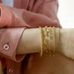 CONRAN KREMIX Gold Bracelet for Women Girls 14K Real Gold Jewelry Dainty Chain Link Paperclip Bracelets Stake Layered Metal Link Bracelet Set Fashion Jewelry For Women