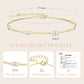 LOUISA SECRET Birthstone Bracelets for Women Girl, 925 Sterling Silver Dainty Simple Women Charm Link Bracelet, Birthday Anniversary Jewelry Gifts for Woman Girlfriend Mother Mom Her Wife
