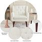Accent Reading Chair Button-Tufted Upholstered Comfy Mid Century Modern Chair with Linen Fabric Lounge Arm Chairs for Living Room Bedroom, Tapered Birch Wood Legs (Beige)
