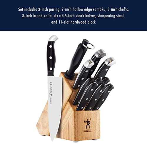 HENCKELS Premium Quality 12-Piece Statement Knife Set with Block, Razor-Sharp, German Engineered Knife Quality over 100 Years of Masterful Knife Making, Lightweight, Strong, Dishwasher Safe