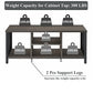 FATORRI Rustic Coffee Table for Living Room, Farmhouse Dark Wood Center Table, Industrial (Walnut Brown)
