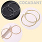 Cocadant 3 Pairs 60mm Big Hoop Earrings for Women Girls,Stainless Steel Earrings 14K Gold Plated Rose Gold Plated Silver Hypoallergenic Hoops set