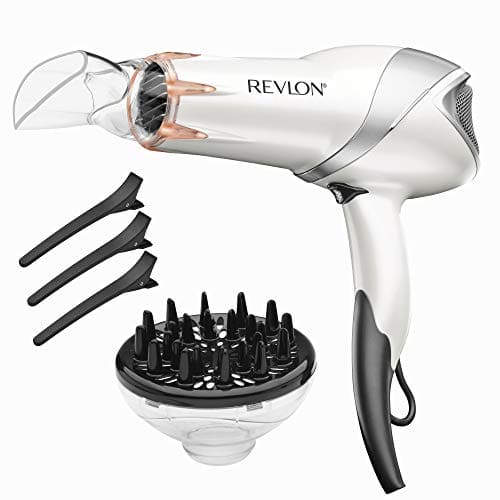 REVLON Infrared Hair Dryer | 1875 Watts of Maximum Shine, Softness and Control, Frizz Control (White)