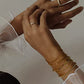 CONRAN KREMIX Gold Bracelet for Women Girls 14K Real Gold Jewelry Dainty Chain Link Paperclip Bracelets Stake Layered Metal Link Bracelet Set Fashion Jewelry For Women