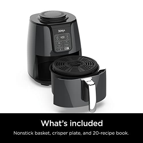 Ninja AF101 Air Fryer that Crisps, Roasts, Reheats, & Dehydrates, for Quick, Easy Meals, 4 Quart Capacity Grey