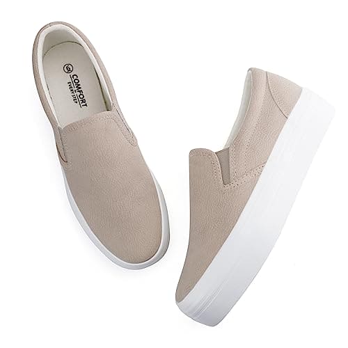 JABASIC Women Slip-on Platform Loafers Comfortable Casual Loafer Shoes, Goes with Any Outfit