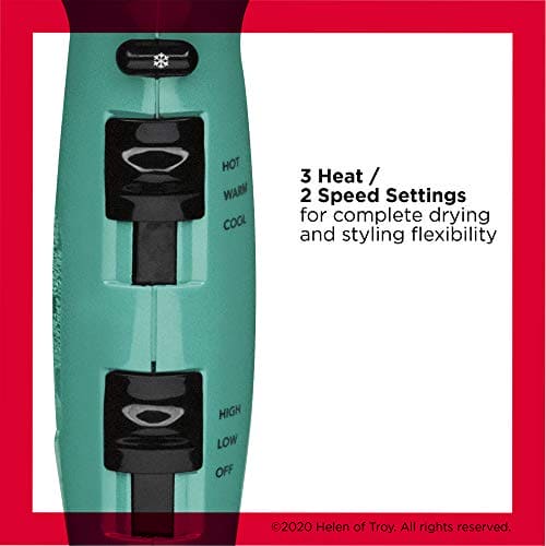 Revlon Volume Booster Hair Dryer | 1875W for Voluminous Lift and Body, Frizz Control (Green)