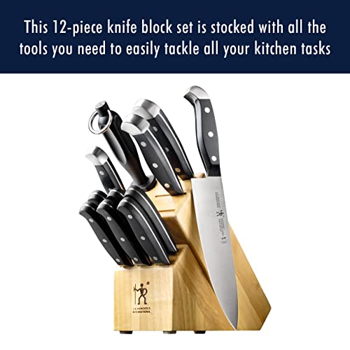 HENCKELS Premium Quality 12-Piece Statement Knife Set with Block, Razor-Sharp, German Engineered Knife Quality over 100 Years of Masterful Knife Making, Lightweight, Strong, Dishwasher Safe