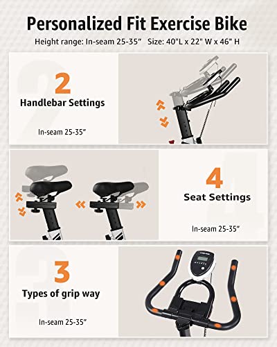 YOSUDA Indoor Cycling Bike Stationary - Cycle Bike with Ipad Mount & Comfortable Seat Cushion - 2way adjustable Non-Slip Handlebar