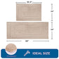 PURRUGS Machine Washable Kitchen Rug Set of 2, Non-Slip/Skid Runner Rugs & Floor Mats, Super Absorbent Soft Standing Mats, Sink & Laundry, Beige