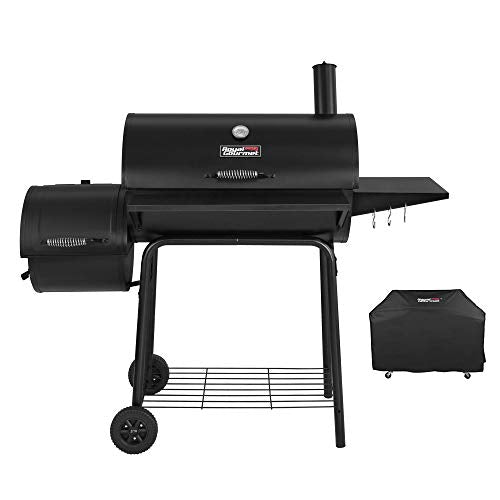 Royal Gourmet CC1830SC Charcoal Grill Offset Smoker with Cover, 811 Square Inches, Black, Outdoor Camping Ample Space