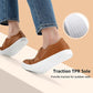STQ Slip On Shoes for Women Casual Sneakers for Fall Driving Loafers Brown