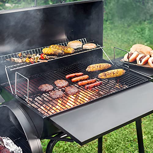 Royal Gourmet CC1830SC Charcoal Grill Offset Smoker with Cover, 811 Square Inches, Black, Outdoor Camping Ample Space