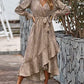 BTFBM Women Long Sleeve Wrap Maxi Dress V Neck Boho Floral High Waist Breathable Soft Flowing Ruffle 2023 Fall Dress