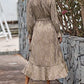 BTFBM Women Long Sleeve Wrap Maxi Dress V Neck Boho Floral High Waist Breathable Soft Flowing Ruffle 2023 Fall Dress
