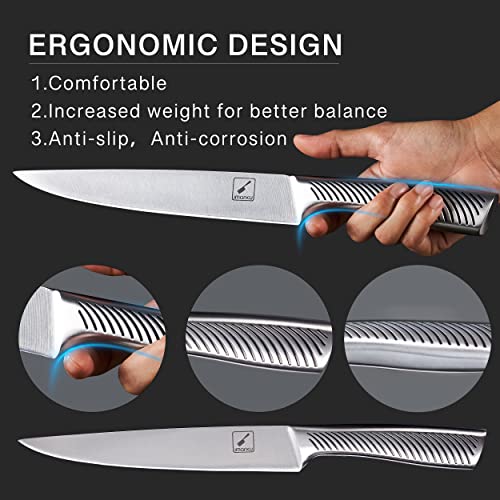 Kitchen Knife Set with Block, imarku 14-Piece High Quality Stainless Steel Knife Set, Dishwasher Safe Kitchen knives, Chef Knife Set Built-in Sharpener, Ergonomic Handle