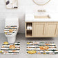 ArtSocket 4 Pcs Shower Curtain Set Fall Stripe Pumpkin Autumn Red Maple Leaves with Non-Slip Rug  Bathroom Toilet Seat Cover and Bath Mat Decor Set 72" x 72"
