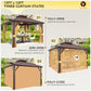 YOLENY 12' x 12' Gazebo, Hardtop Gazebo with Aluminum Frame, Double Galvanized Steel Roof, Curtains and Netting Included, for Patios, Garden, Lawns, Parties