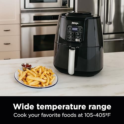 Ninja AF101 Air Fryer that Crisps, Roasts, Reheats, & Dehydrates, for Quick, Easy Meals, 4 Quart Capacity Grey