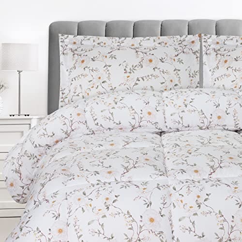 Utopia Bedding Queen Comforter Set (Vintage Floral) with 2 Pillow Shams - Bedding Comforter Sets - Brushed Microfiber Fabric Comforter - Soft and Comfortable - Machine Washable