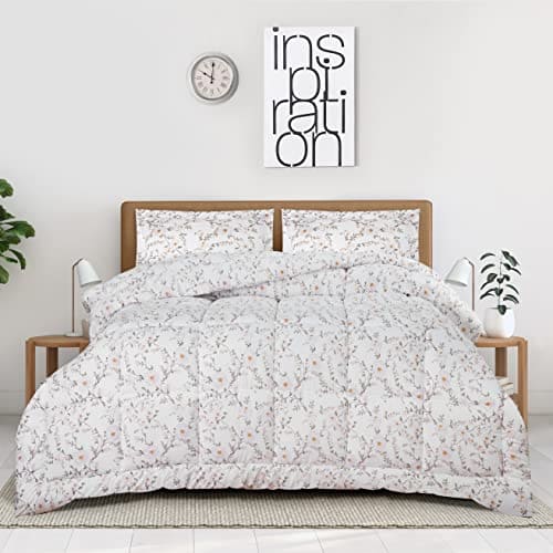 Utopia Bedding Queen Comforter Set (Vintage Floral) with 2 Pillow Shams - Bedding Comforter Sets - Brushed Microfiber Fabric Comforter - Soft and Comfortable - Machine Washable