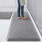 WEZVIX Cushioned Kitchen Mat 2 PCS, Anti Fatigue Kitchen Rugs, Heavy Duty Kitchen Rugs and Mats Non-Skid, Ergonomic Comfort Foam Home, Office, Sink, Laundry - Grey