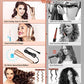 Automatic Hair Curler, Professional Anti-Tangle Curling Iron with 1" Curling Iron Large Slot & 4 Temperature & 3 Timer, Dual Voltage Rotating Curling Iron and Auto Shut-Off for Hair Styling
