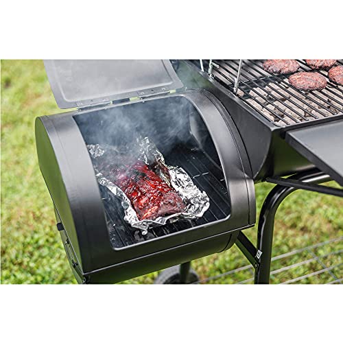 Royal Gourmet CC1830SC Charcoal Grill Offset Smoker with Cover, 811 Square Inches, Black, Outdoor Camping Ample Space