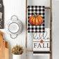 Artoid Mode Buffalo Plaid Pumpkin Hello Fall Kitchen Towels Dish Towels, Set of 2 18x26 Inch Seasonal Hand Towels