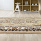 Antep Rugs Alfombras Oriental Traditional 8x10 Non-Skid (Non-Slip) Low Profile Pile Rubber Backing Indoor Area Rugs for Dining Room Living room Bedroom(Beige, 7'10" x 10')