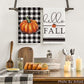 Artoid Mode Buffalo Plaid Pumpkin Hello Fall Kitchen Towels Dish Towels, Set of 2 18x26 Inch Seasonal Hand Towels